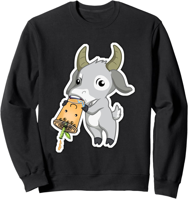 Year of the Goat Sheep Derpy Bubble Boba Tea Chinese Zodiac Sweatshirt