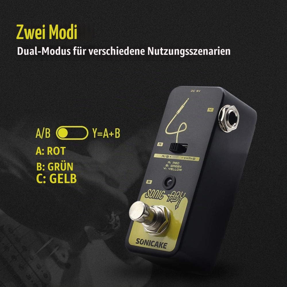 SONICAKE Sonic ABY Gitarre Effektpedal AB Box Line Selector True Byapss, ABY
