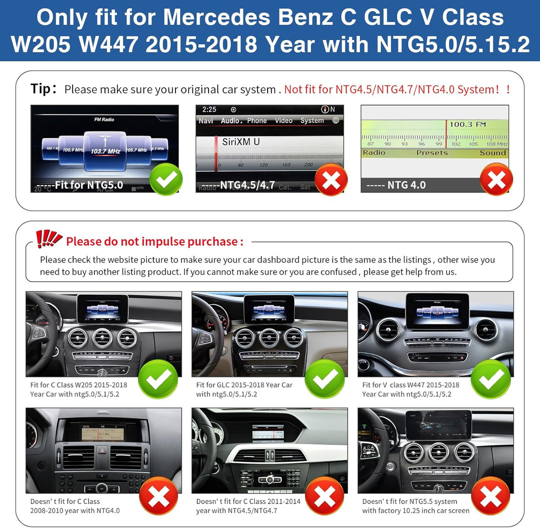 Road Top 12,3 Zoll Ultra-schmal Autoradio Drahtloses CarPlay Android Auto Touchscreen für Mercedes B