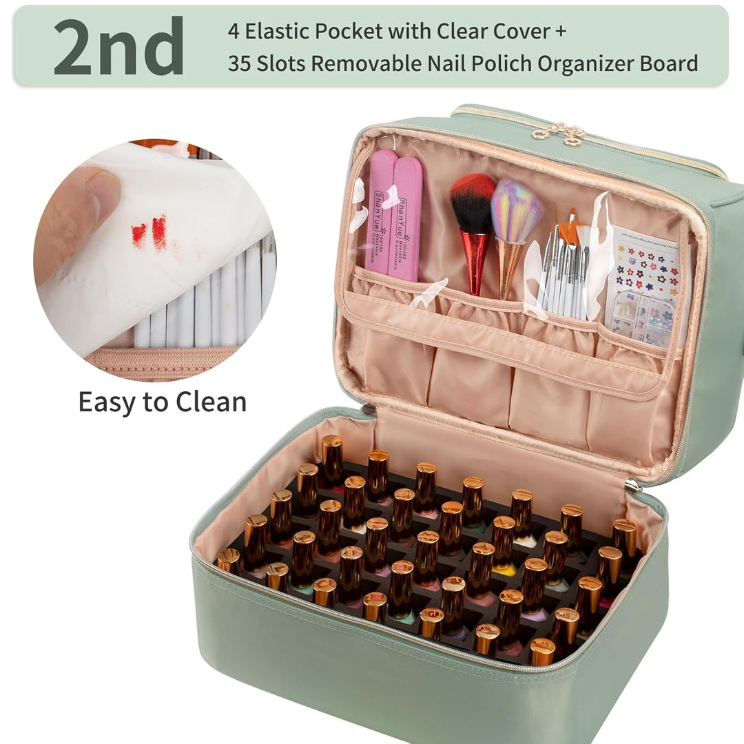 Nagellack Aufbewahrung, Doppelschicht Nagellack Organizer Tasche, Reise Nagellack Aufbewahrungsbox f
