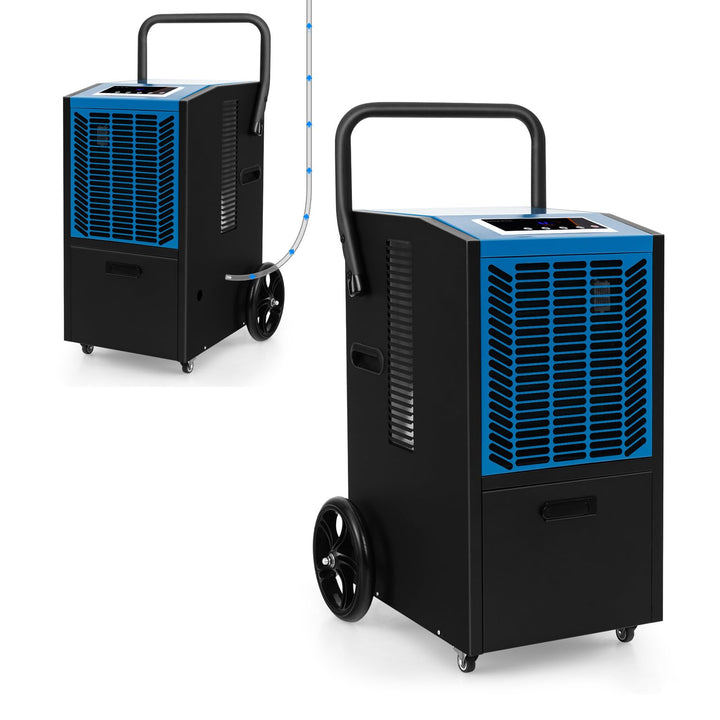FANTASK Luftentfeuchter mit 4 Rädern, Bautrockner 66 L/Tag mit Pumpe &amp; Ablaufschlauch, Industrie Tro