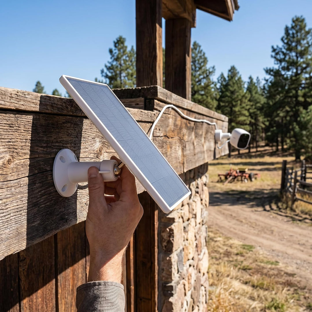 Solarpanel 8W für Vogelhaus Kamera, 2 in 1 Verbessertes Wetterfestes USB C Ladegerät, 360 Grad Einst