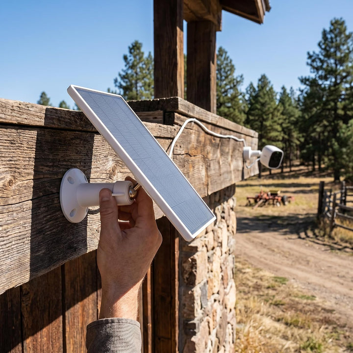 Solarpanel 8W für Vogelhaus Kamera, 2 in 1 Verbessertes Wetterfestes USB C Ladegerät, 360 Grad Einst