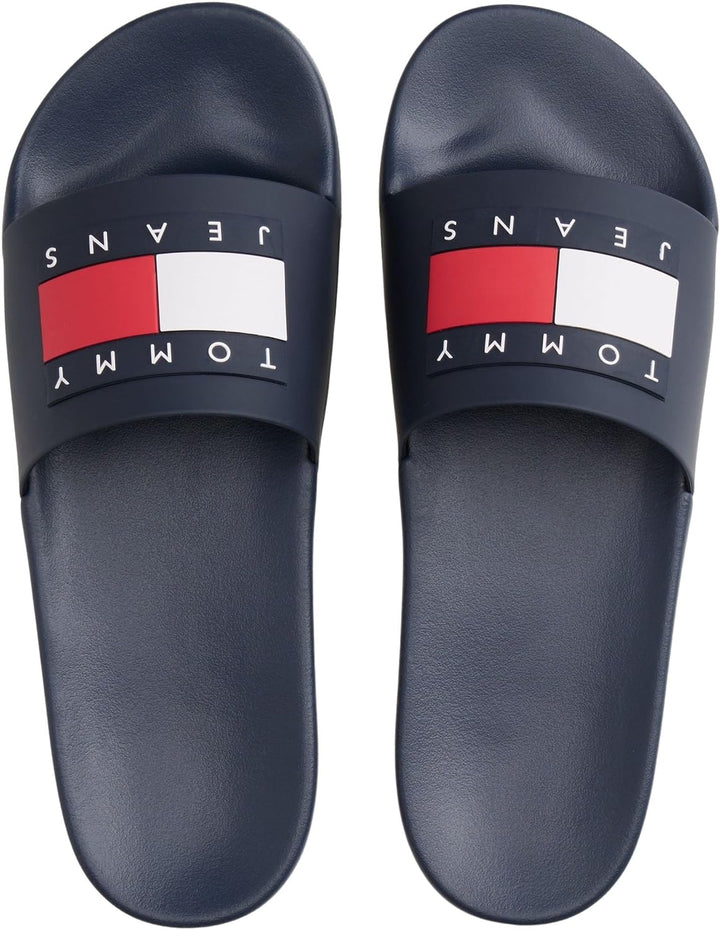 Tommy Jeans Herren Badeschuhe Pool Slide Badelatschen 40 EU Blau Dark Night Navy, 40 EU Blau Dark Ni