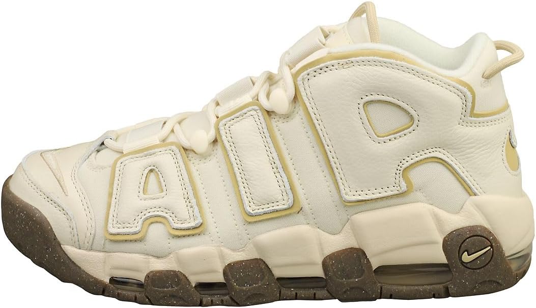 Nike Herren Air More Uptempo Basketballschuhe 45 EU Cocnut Milk Tean Gold, 45 EU Cocnut Milk Tean Go