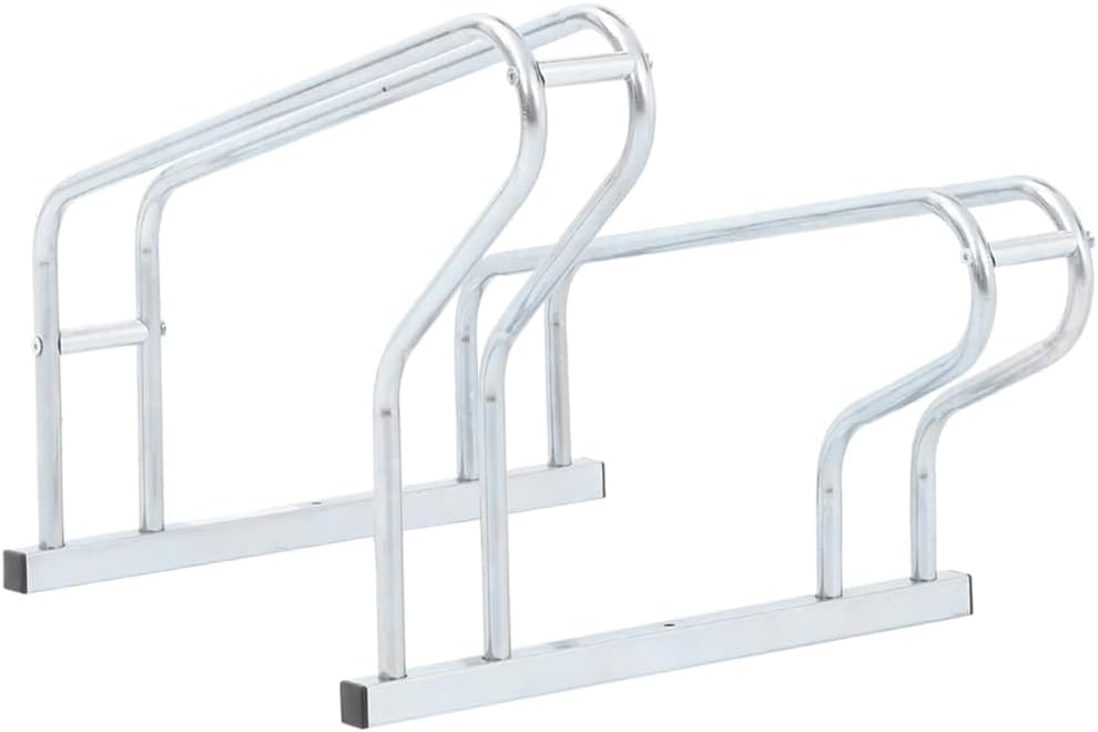 vidaXL Fahrradständer, Aufstellständer für 2 Fahrräder, Radständer Freistehend, Mehrfachständer Bode