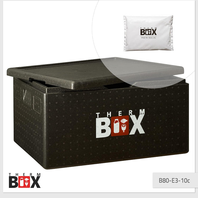 THERM BOX Styroporbox Profi gross mit Kühlakku für Kühlbox Transportbox Thermobehälter Wiederverwend