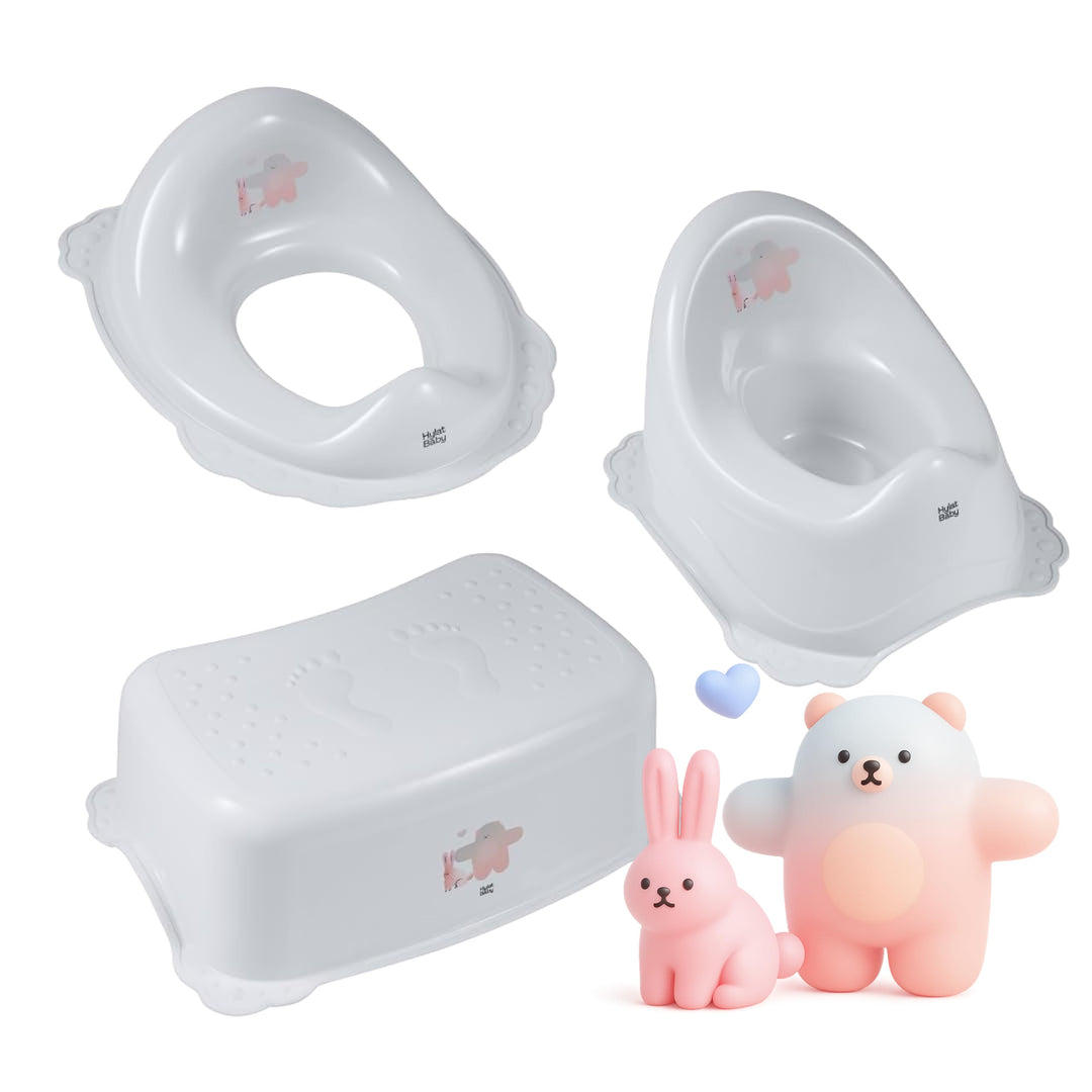 Hylat Baby 3in1 Töpfchen-Set für Kinder - Toilettensitz, Tritthocker & Töpfchen - Kindertoilette für