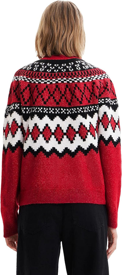 Desigual Damen Pullover Sweater XS Rot, XS Rot