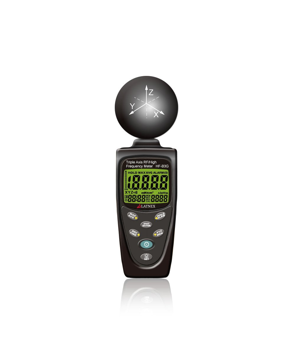 LATNEX HF-B3G Triple Axis HF RF Power Meter Analysegerät und Detektor Messen EMF cell phones-smart m