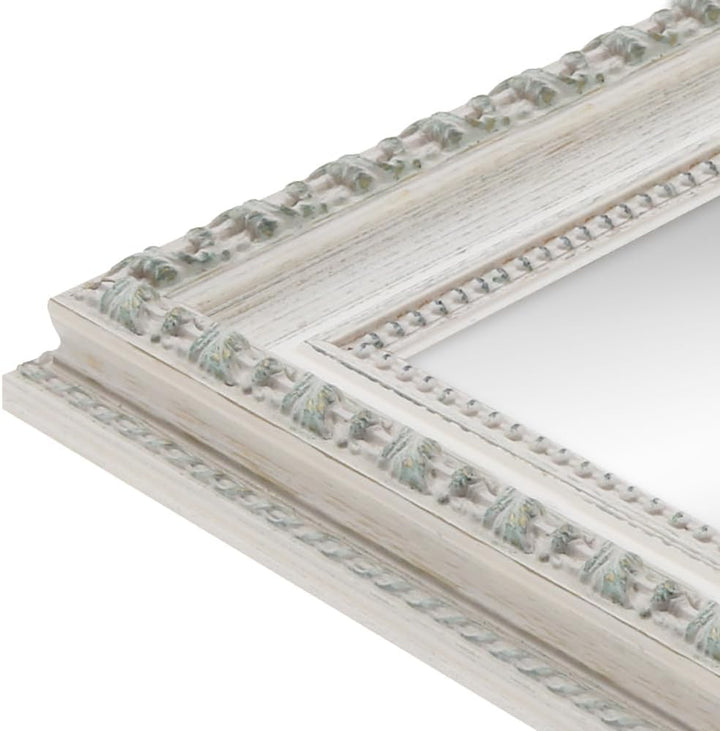 WANDStyle Spiegel Barock und Antik Stil I Aussenmass ca. 31x41 cm I Farbe Weiss I weisser Wandspiege