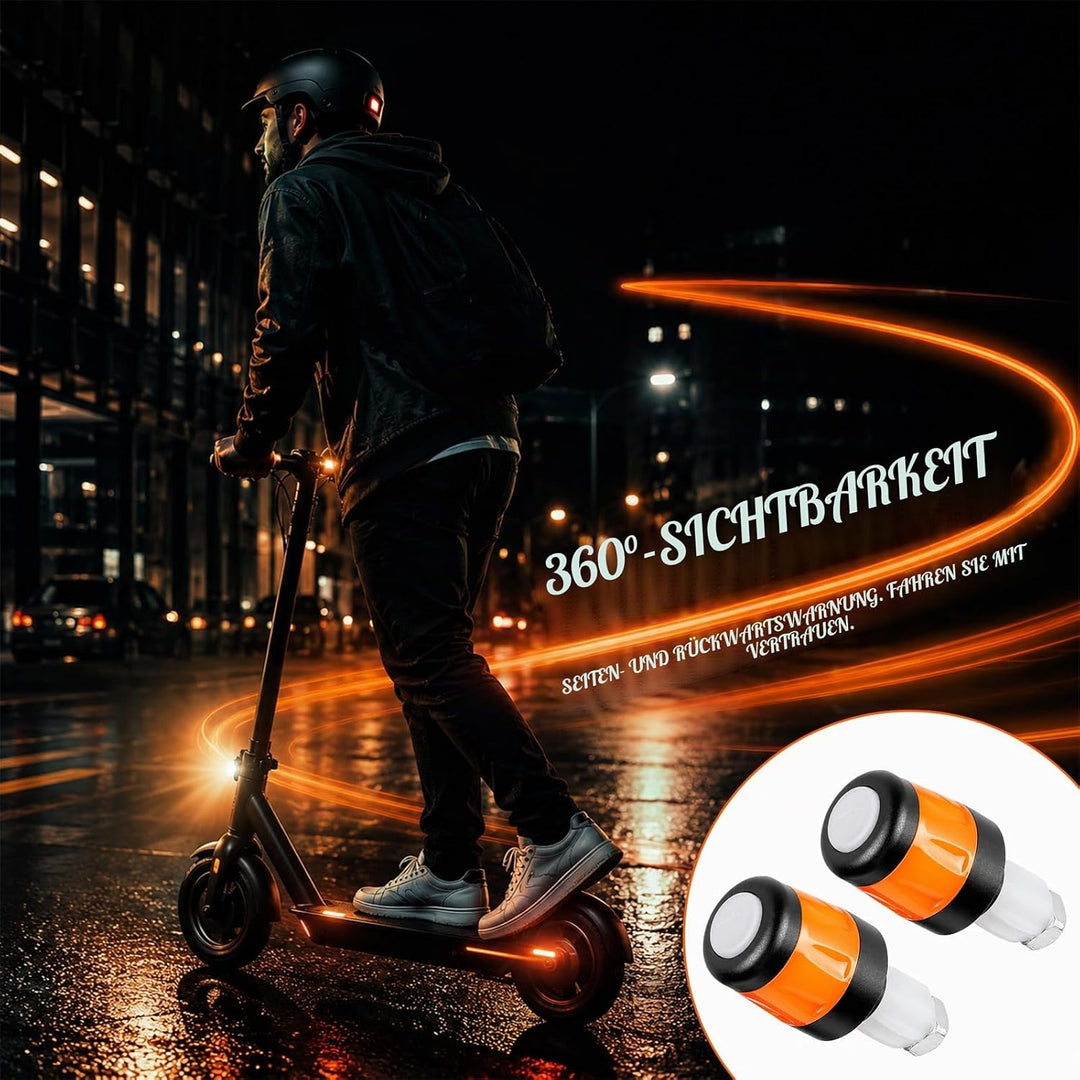 LED Lenkerleuchte, Blinker E Scooter Nachrüsten Set, Scooter Nachrüsten, Rechargeable, Blinker Lenke