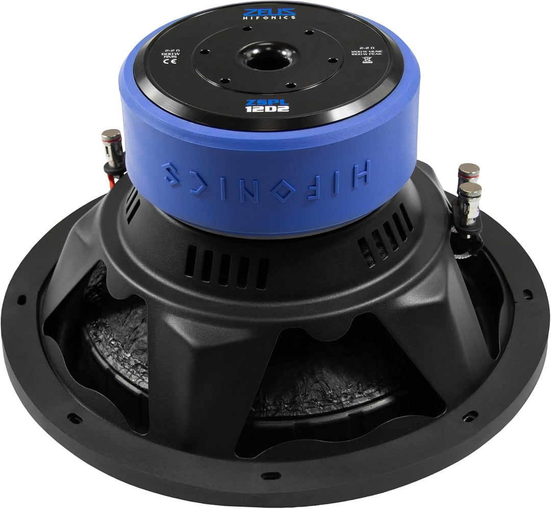 Hifonics ZSPL12D2-30 cm (12“) SPL Subwoofer mit 2 + 2 Ω Impedanz aus der Zeus Serie | bis zu 1.800 W