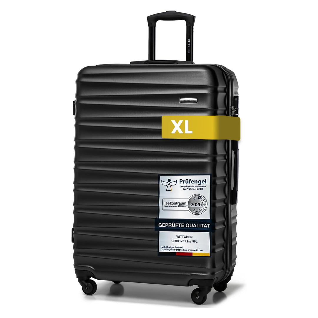 WITTCHEN Reisekoffer Rollkoffer Trolley Grosser Koffer Handgepäck Hartschale aus ABS mit 4 Spinner-R