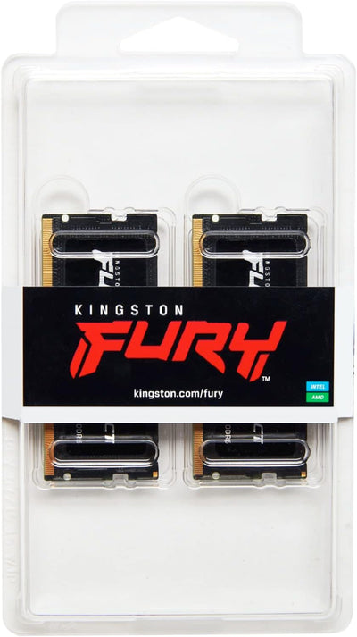 Kingston FURY Impact XMP 32GB 6400MT/s DDR5 CL38 SODIMM Gaming Speicher für Laptop Kit mit 2 - KF564