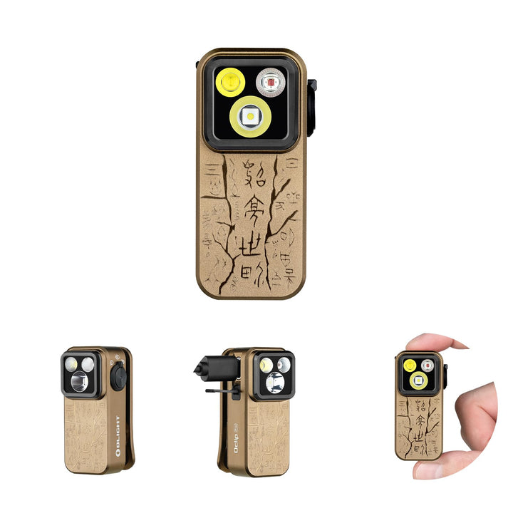 OLIGHT Oclip Pro Mini LED Taschenlampe mit Flutlicht, fokussiertes Licht und Rotlicht,500 LM helle U