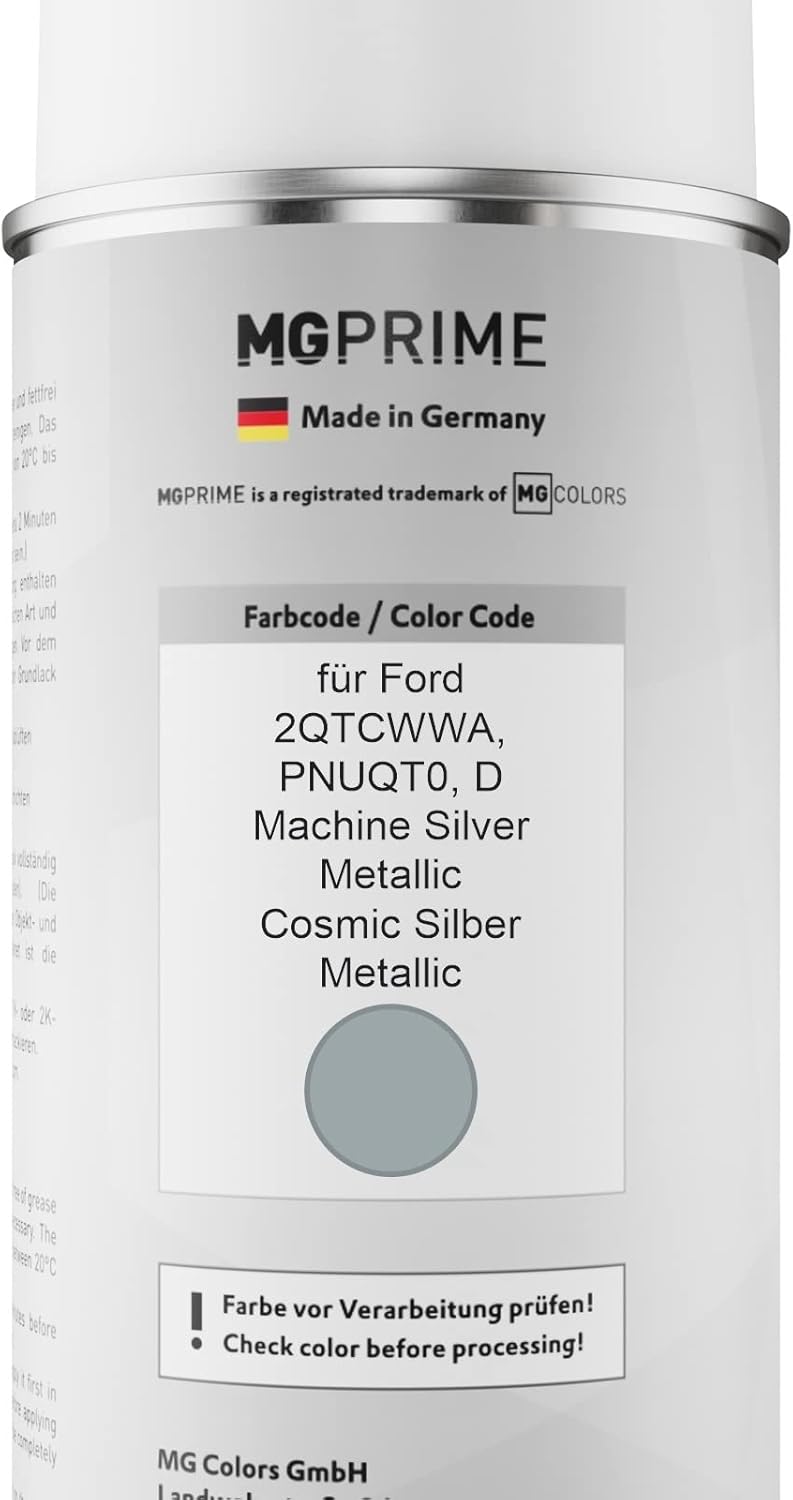 MG PRIME Autolack Sprühdosen Set für Ford 2QTCWWA / PNUQT0 / D Machine Silver Metallic/Cosmic Silber