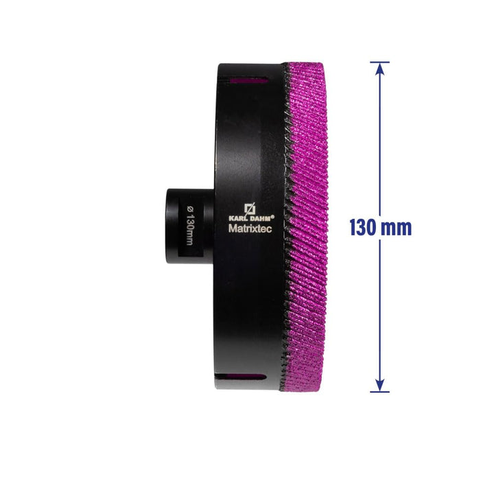 Karl Dahm MATRIXTEC Diamant-Trockenbohrkrone Ø 130 mm I Fliesenbohrer für Feinsteinzeug, Fliesen &amp; N