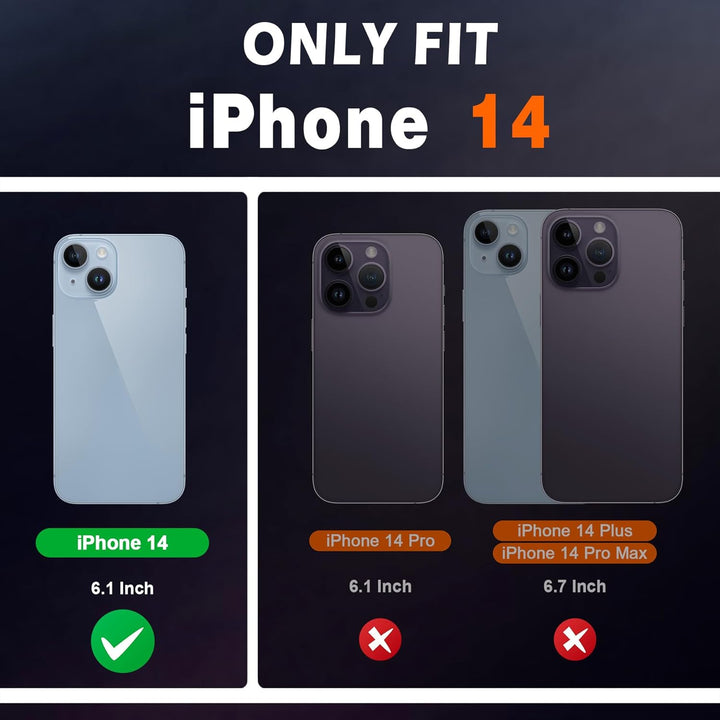 SHIELDON Hülle für iPhone 14 Lederhülle [Echtleder] [Lifetime Garantie] [RFID-Sperre] [Kartenfach] [