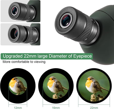 Spektiv mit Stativ 2024 Upgrade,25-75x70 Spektiv Sportschützen IP67 Wasserdichtes BAK4 Porro Prism F