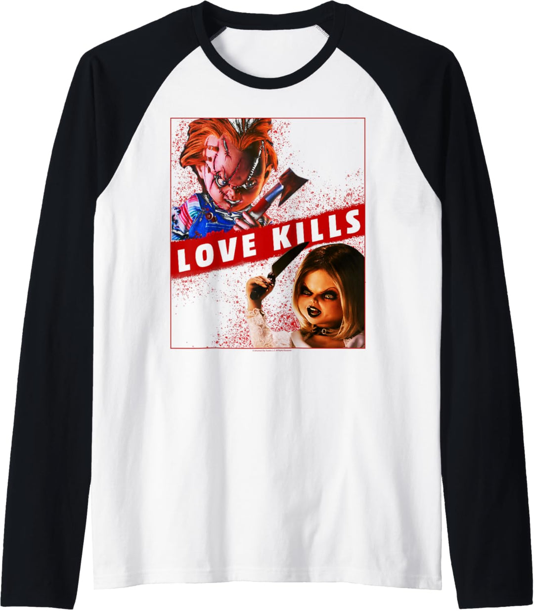 Child's Play Chucky And Tiffany Love Kills Raglan
