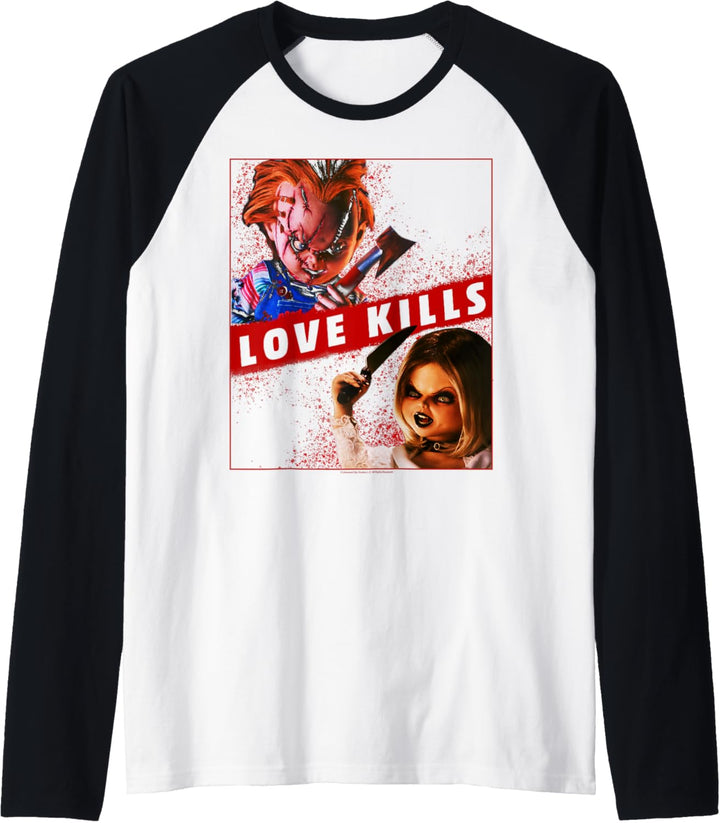 Child's Play Chucky And Tiffany Love Kills Raglan