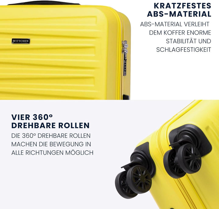 WITTCHEN Skyspeed Line Reisekoffer 3er Koffer-Set Rollkoffer Trolley Handgepäck Reisekofferset Harts