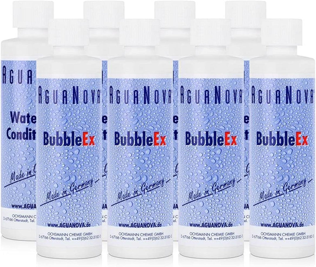 4X AguaNova Wasserbett Conditioner 250 ml, 4X Bubble Ex 400g