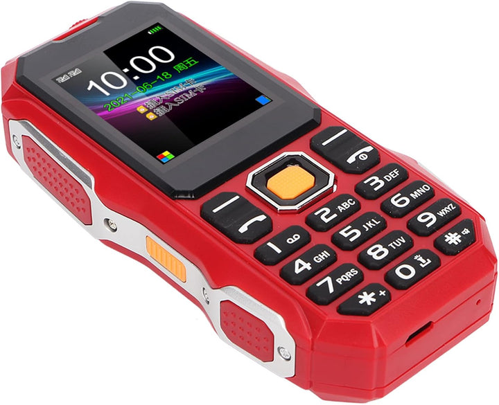 Robustes 2G-Handy, Entsperrtes Dual-SIM-Handy für Senioren, 1,8-Zoll-HD-Bildschirm, 5800-mAh-Akku, L