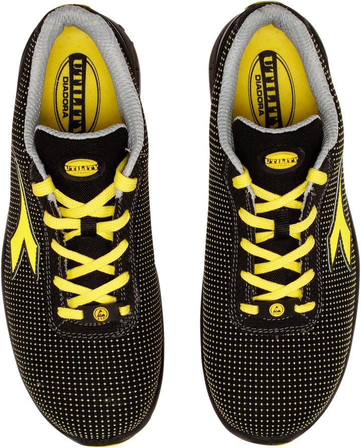 Diadora Herren Run Atom Low S3 SRC ESD, C0401 Schwarz Gelb Utility, 41 EU