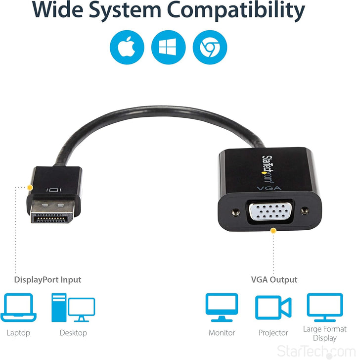 StarTech.com DISPLAYPORT 1.2 to VGA Adapter DisplayPort to VGA Adapter -, DP2VGA3 Adapter VGA Single