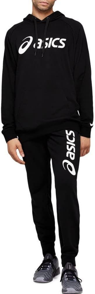 ASICS Herren Hose Big Logo Sweat Pant, Performance Schwarz / Brilliant Weiss