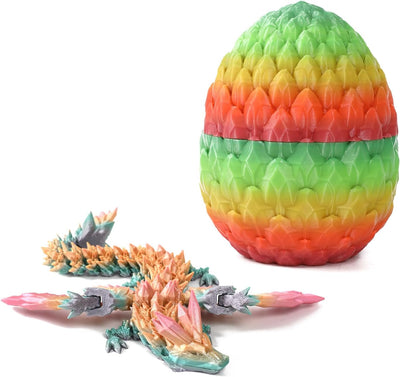 Yearsahrk 3D Gedrucktes Drachenei Geheimnisvolle Drachen Spielzeug Realistische Realistische Bewegli