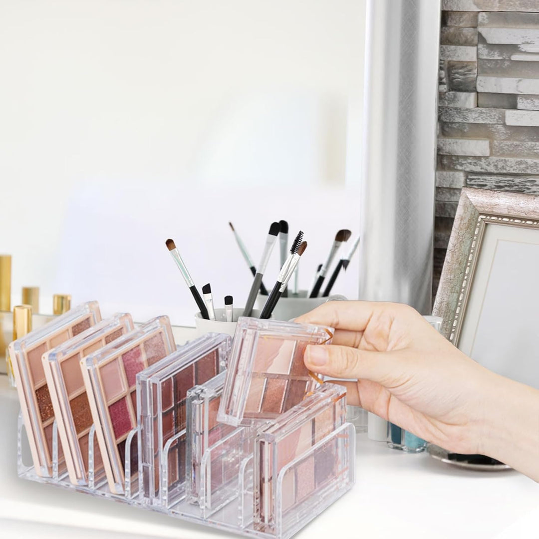 8 Stück Lidschatten Organizer, 2 Grössen Acryl Make Up Palette Organizer mit 7 Fächern, Lidschatten