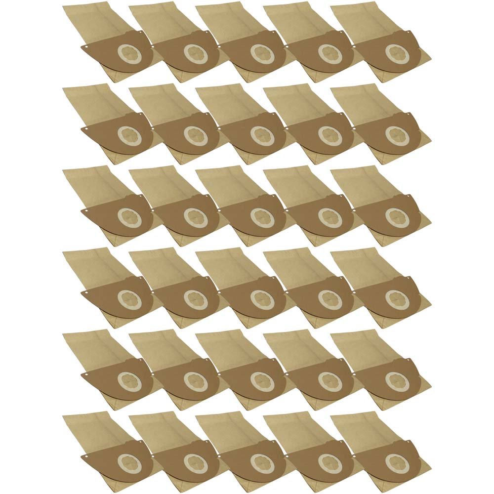 30 Industrie- Baustellen- Gewerbe- Heavy Papier Staubsaugerbeutel kompatibel für Kärcher 6.904-167,