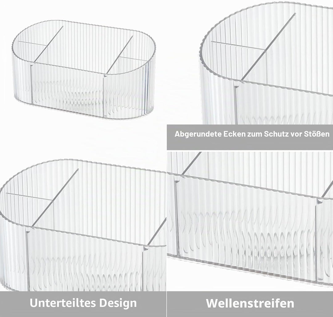 DASITON Make up Kosmetik Organizer,Pinsel Organizer mit 5 Fächern,Acryl Kosmetik Aufbewahrung mit Gr