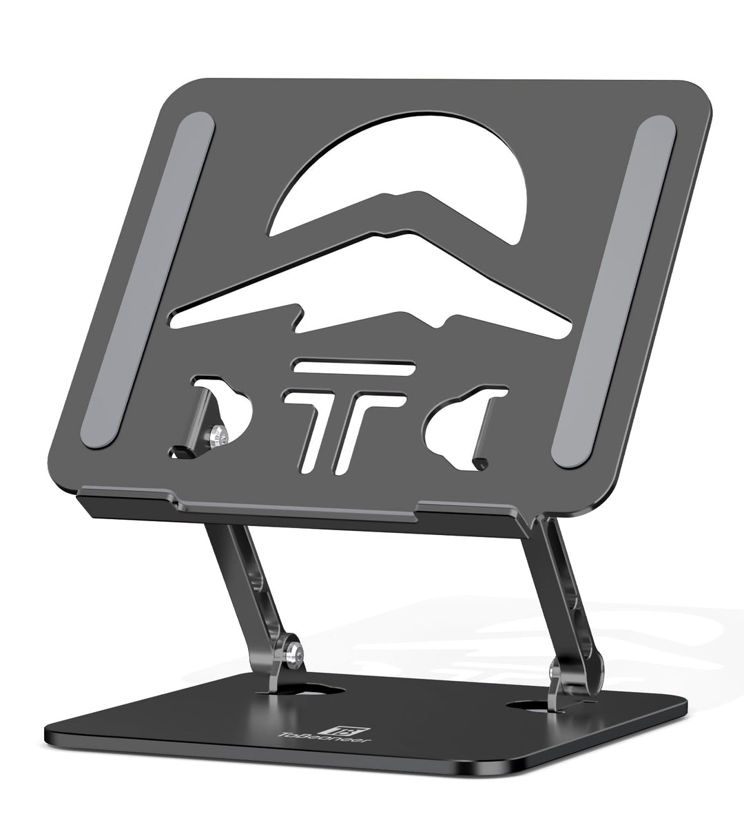 Ergonomischer Laptop Ständer aus Aluminium, Höhenverstellbar &amp; Faltbar, Stabil &amp; rutschfest, Verbess