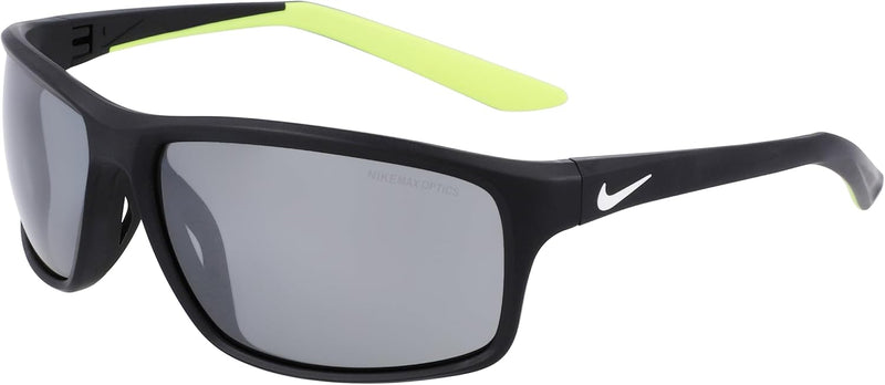 NIKE Unisex Adrenaline 22 Dv2372 Sonnenbrille, Schwarz/Silber Blitz, 64 cm