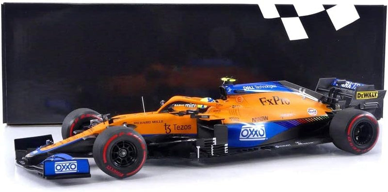 Minichamps 530213404 1:18 Mclaren F1 Team MCL35M-Lando Norris-Pole Position Russisch GP 2021 Sammel-