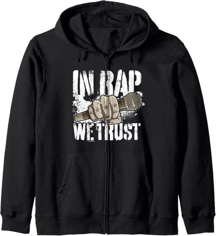 In Rap We Trust Hip-Hop Musik Sänger Kapuzenjacke