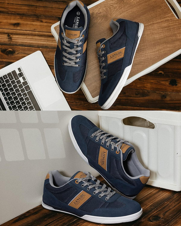 LANGDU Freizeitschuhe Herren Schuhe Sneaker Atmungsaktive 41-46 | Bequem,Leichtgewicht,Rutschfeste S