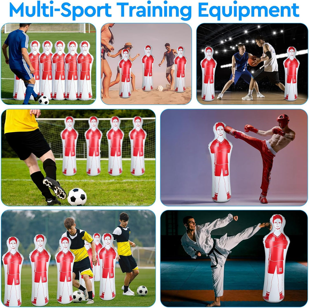 efuturetime Aufblasbare Fussball Dummy aus PVC, Fussballtraining Dummy Trainingspuppe für Torwart Fr