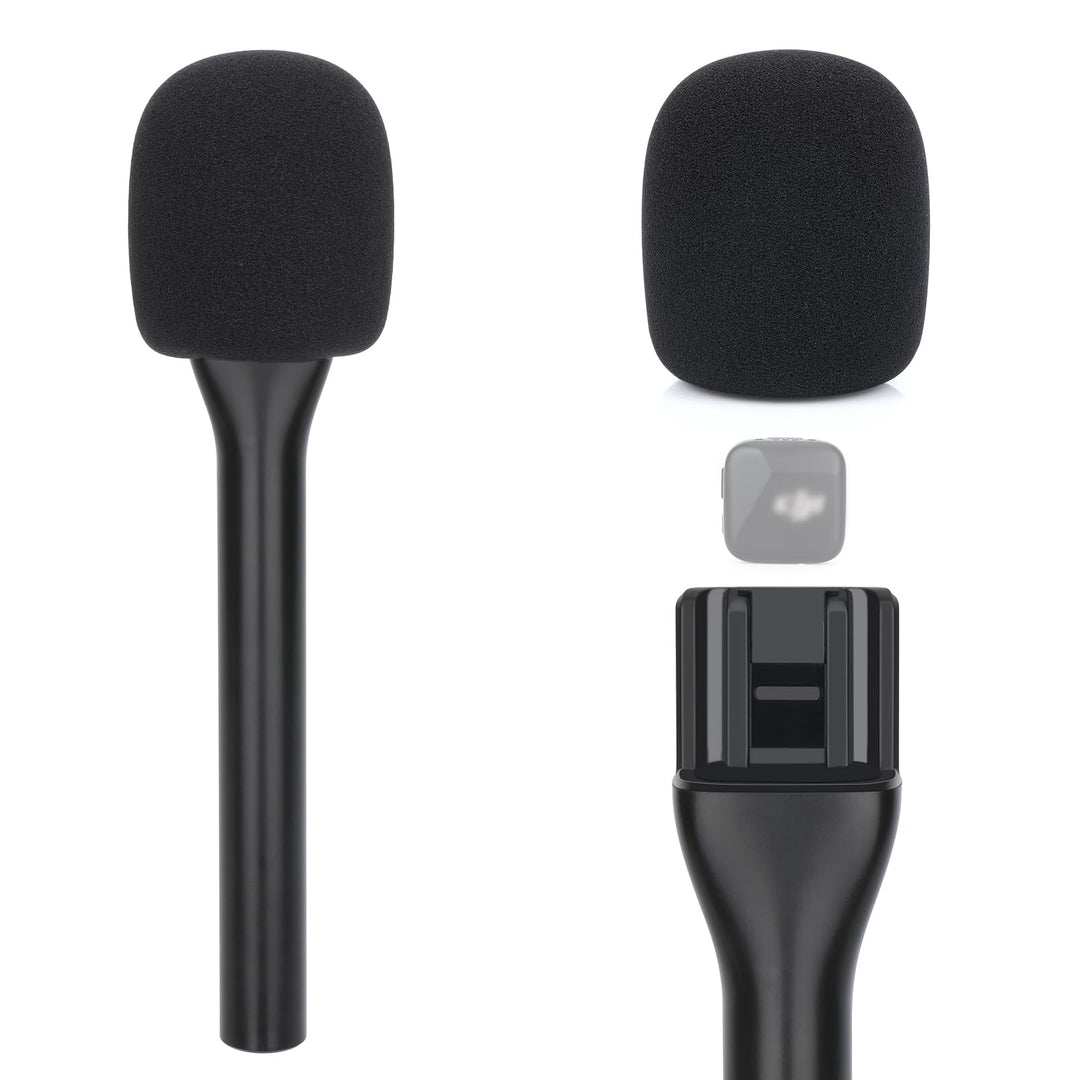 YOUSHARES Interview GO Handheld Adapter für DJI Mic Mini - Halterung Handadapter Griff mit Schaumsto