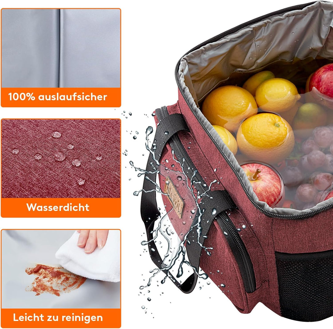 Lifewit 15L 24 Dosen Kühltasche klein unterwegs, Isolierte Cooler Bag Lunchtasche faltbar für Herren