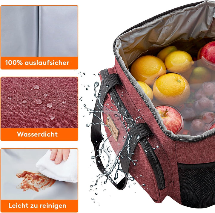 Lifewit 15L 24 Dosen Kühltasche klein unterwegs, Isolierte Cooler Bag Lunchtasche faltbar für Herren