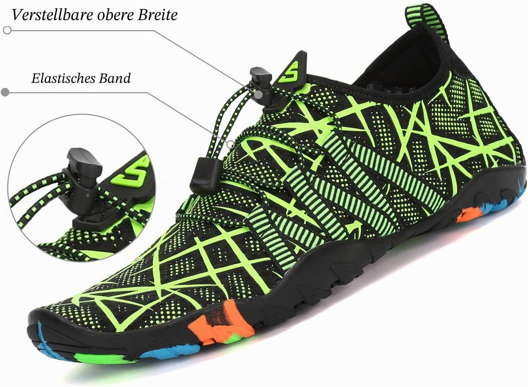 SAGUARO Badeschuhe für Herren Damen - 7/9 Drainagelöcher Schnelltrocknende rutschfest, Gr 35-48 45 E