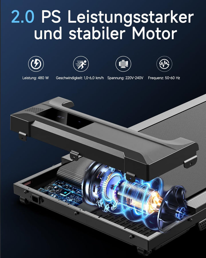 Walking Pad Laufband für Zuhause - Home Office Laufbänder Under Desk Schreibtisch Laufpad Leise Trag