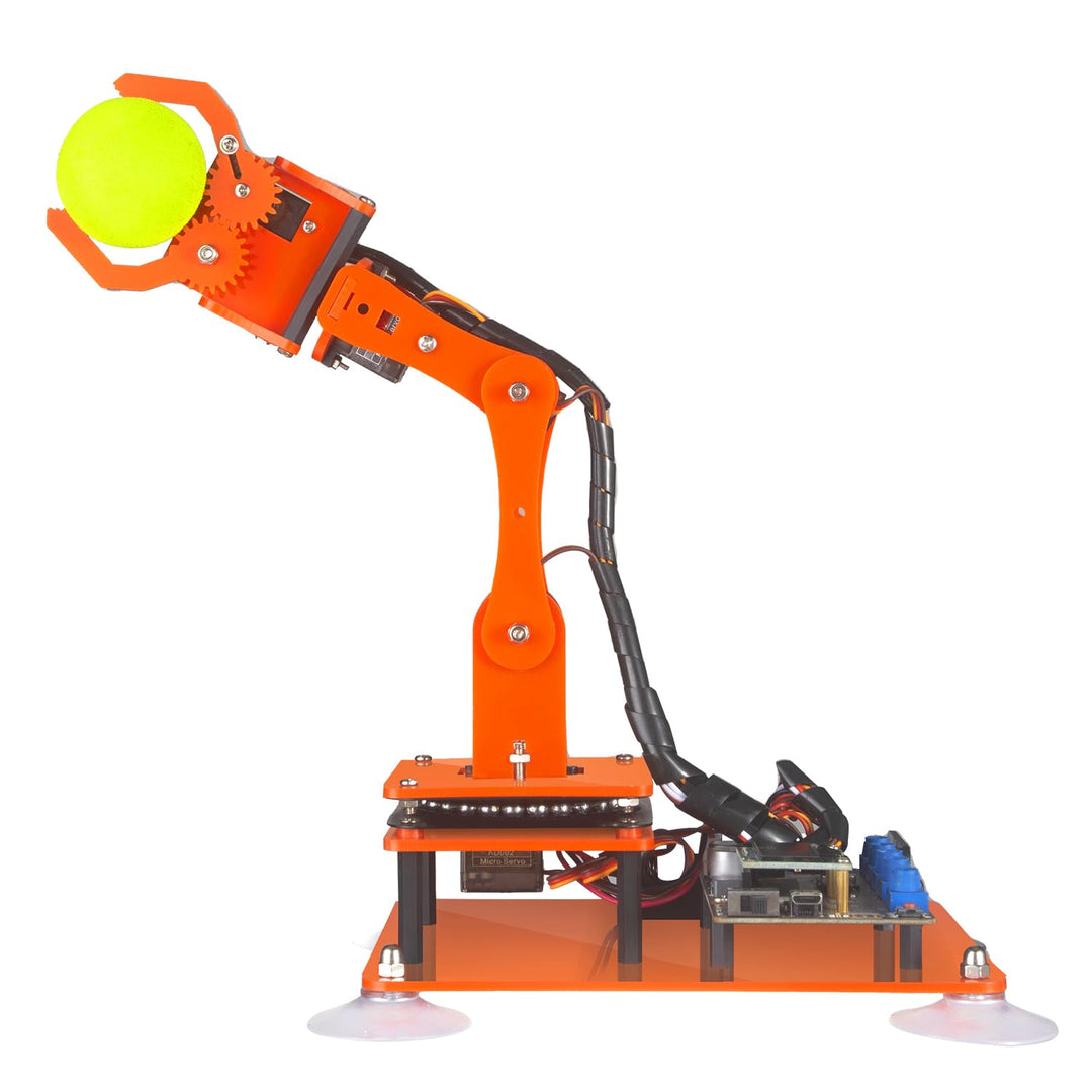 Adeept 5-DOF Roboterarm-Set, programmierbar, STEM, pädagogischer 5-Achsen-Roboterarm mit OLED-Displa