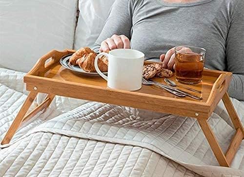 Tablett für Klappbett, Frühstückstisch mit klappbaren Beinen (BAMBUS 2)