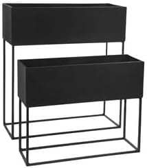 Längliche Blumenständer Loft aus Metall TINO, 2er-Set